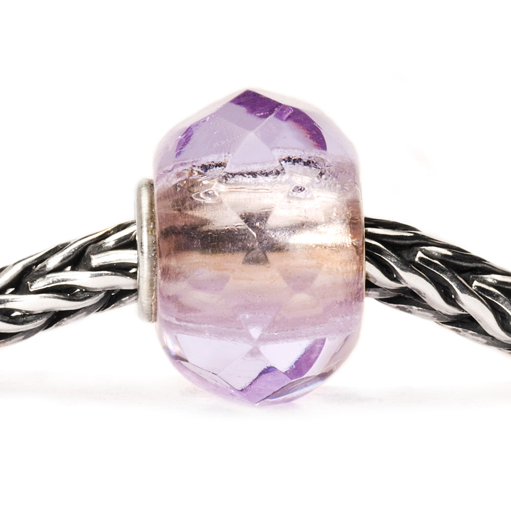 Lavender Prism Bead by Trollbeads. Faceted Beads.