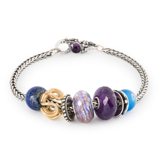 Violet Conviction Bead by Trollbeads. Faceted Beads.