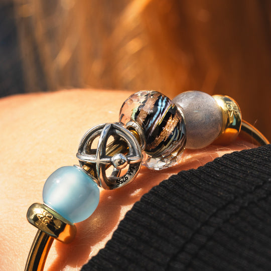 Cosmic Connection Bead by Trollbeads. Faceted Beads.