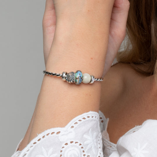 Twisted Silver Bangle by Trollbeads. Bangle.