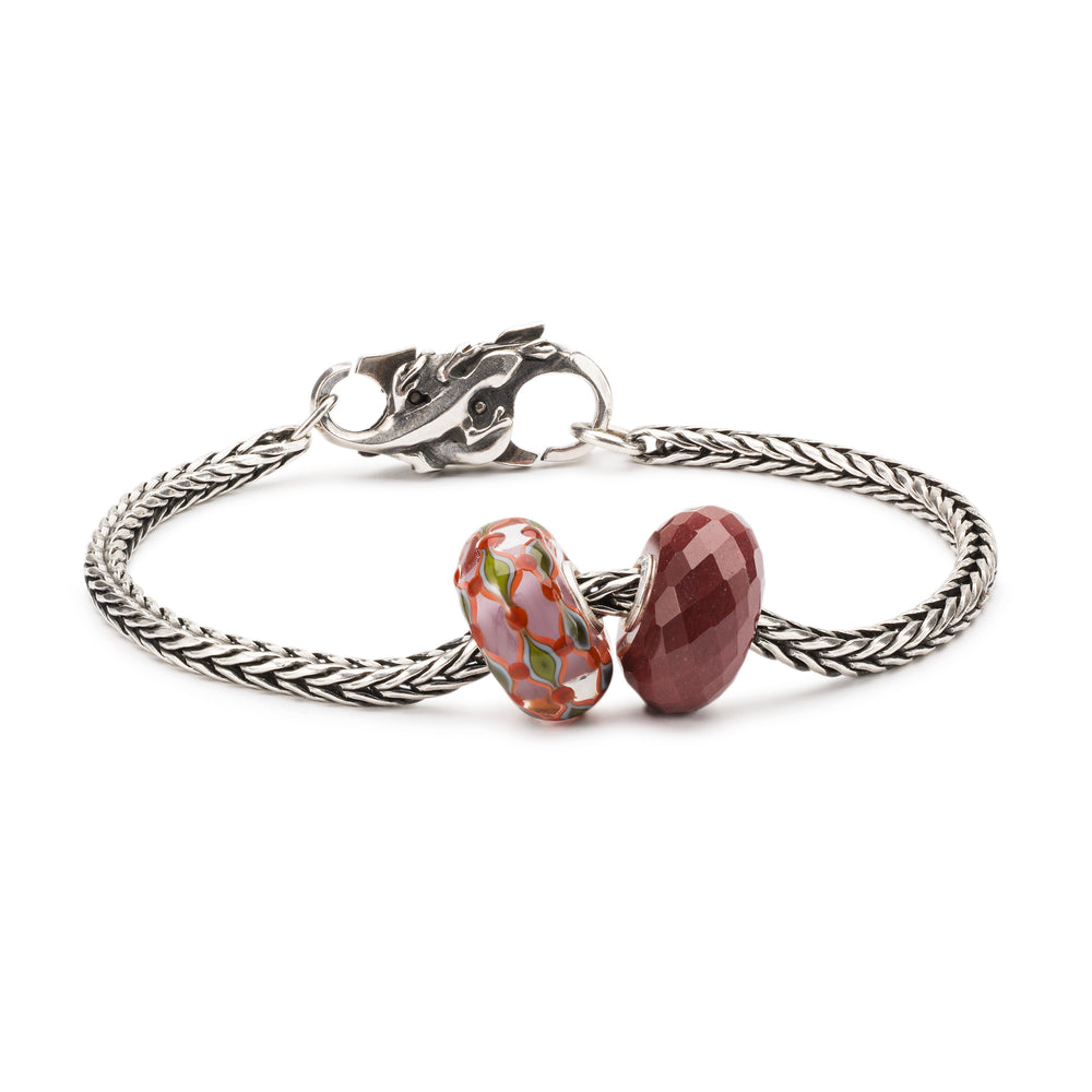 Red Jasper by Trollbeads. Faceted Beads.