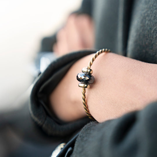 Twisted Gold Plated Bangle - Trollbeads