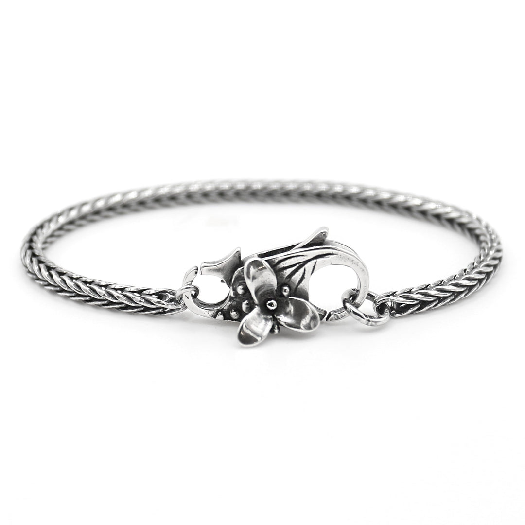 Sterling Silver Bracelet with Balance Lily Clasp by Trollbeads