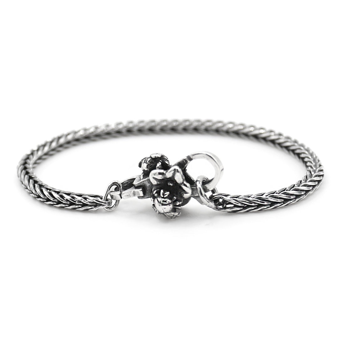 Sterling Silver Bracelet with Buzzing Clasp by Trollbeads