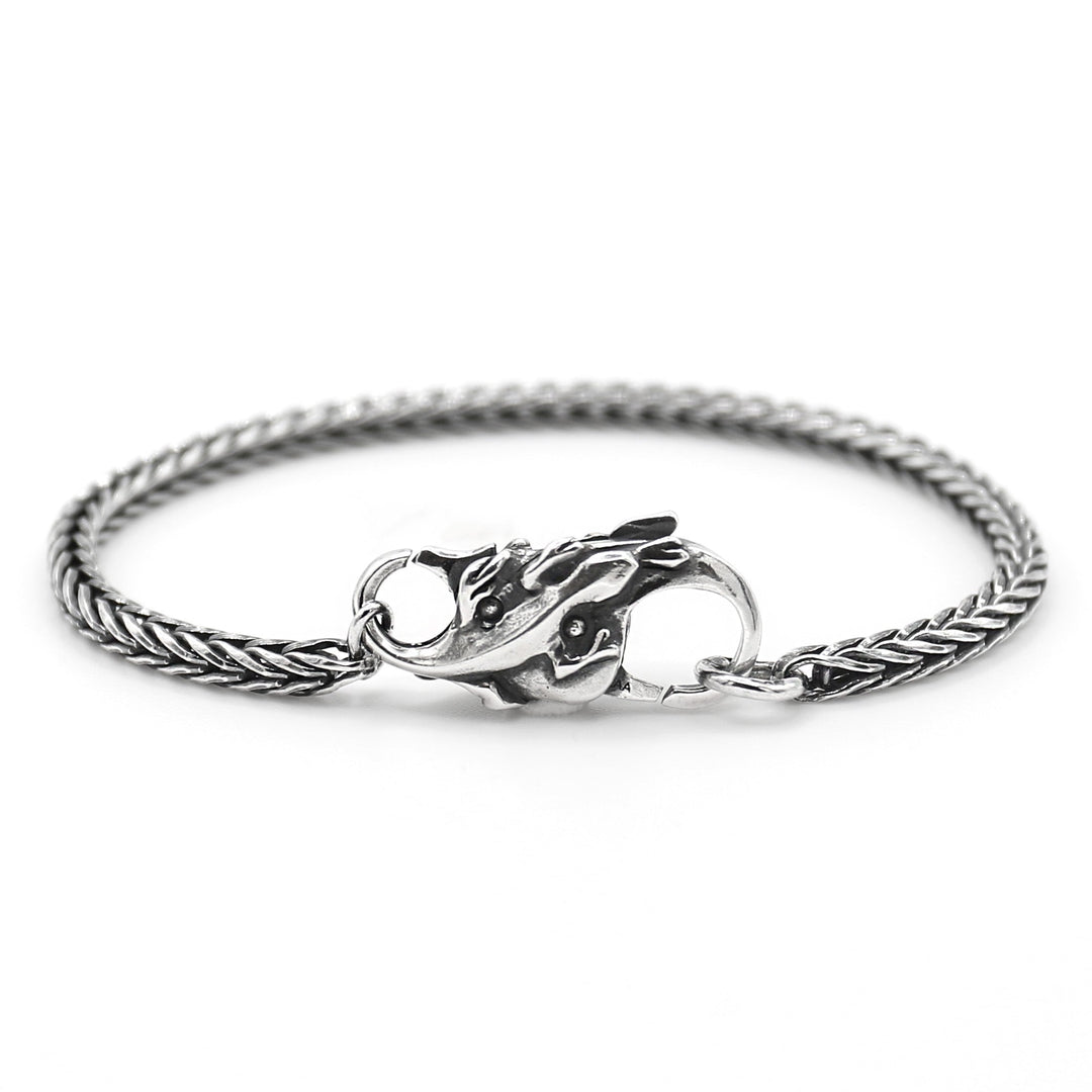 Sterling Silver Bracelet with Lizard Clasp by Trollbeads