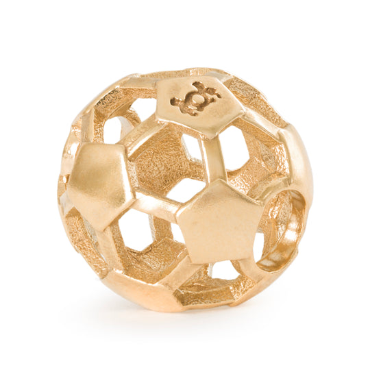 Football Passion, Gold Bead by Trollbeads. Classic Beads.