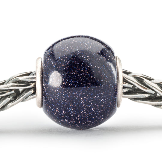 Round Blue Goldstone Bead by Trollbeads. Classic Beads.