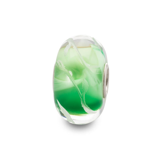 Lime Leaves Bead by Trollbeads. Classic Beads.