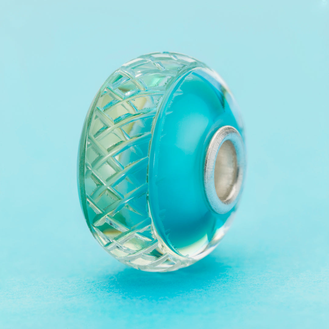 Mint Mesh Bead by Trollbeads. Classic Beads.