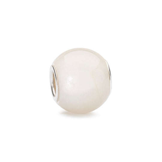 Round White Moonstone by Trollbeads. Classic Beads.