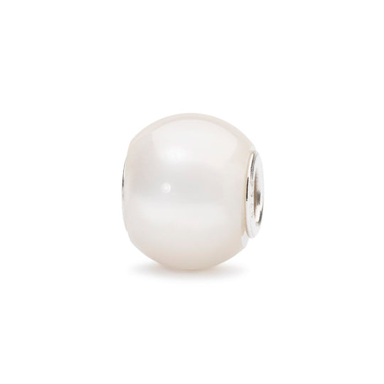 Round White Moonstone by Trollbeads. Classic Beads.