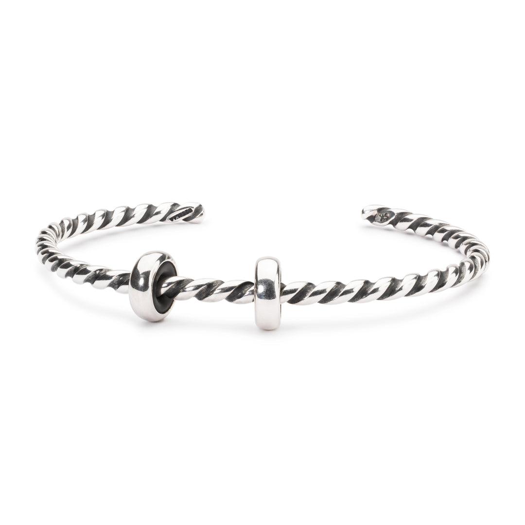 Twisted Silver Bangle