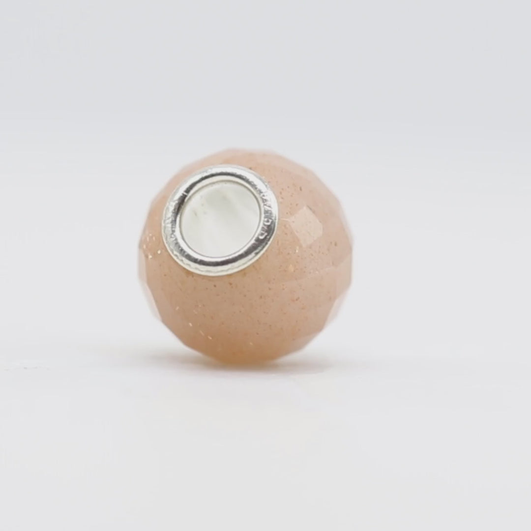 Round Feldspar Moonstone Facet Bead