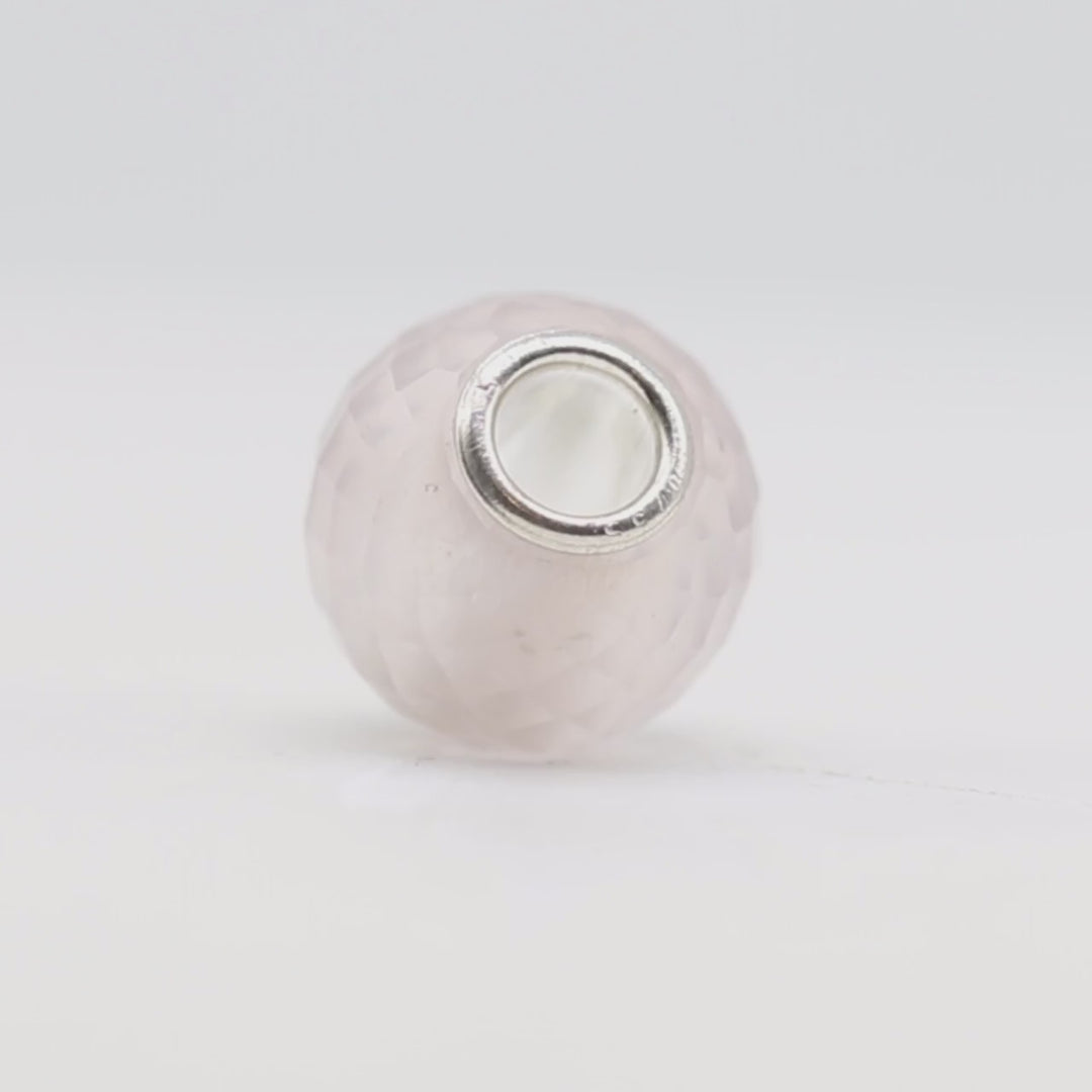 Round Rose Quartz Facet Bead