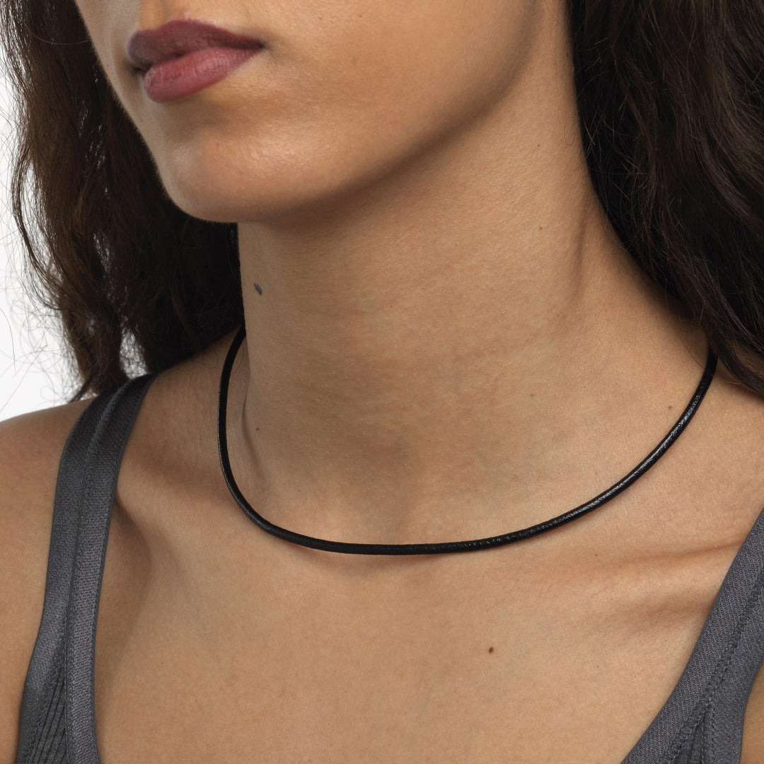 Leather Necklace, Black by Trollbeads. Necklace.