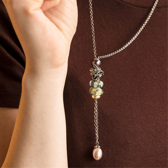 Fantasy Necklace with Rosa Pearl by Trollbeads. Necklace.