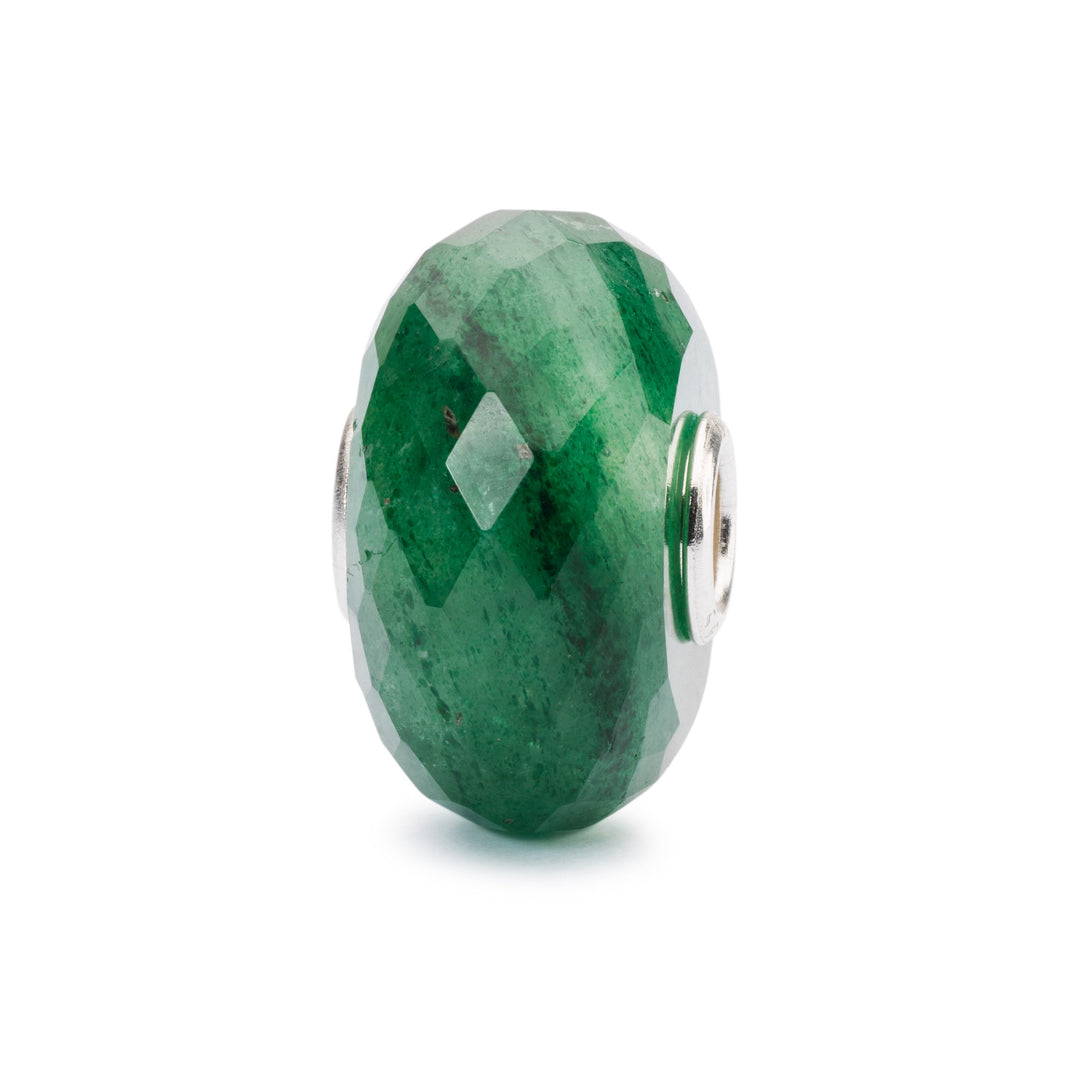 Green Aventurine by Trollbeads. Faceted Beads.