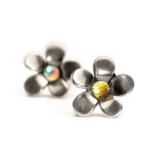 Silver Flower Earring Studs - Trollbeads