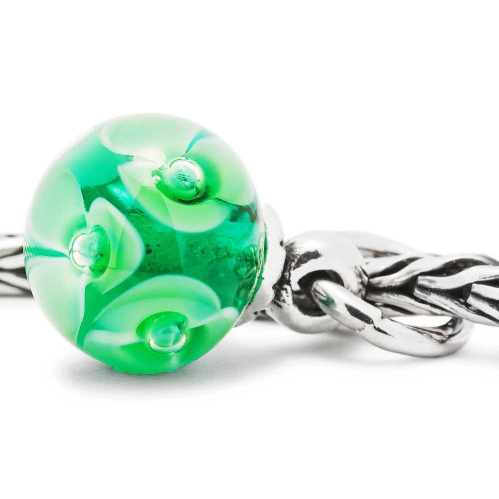 Green Flower Tassel by Trollbeads. Tassel Beads.