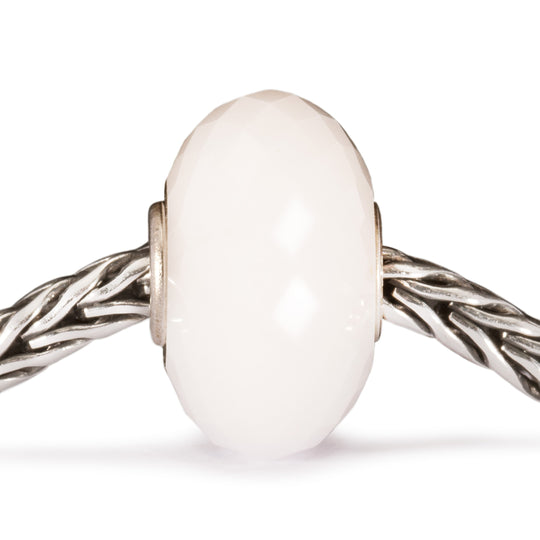 Milky Quartz by Trollbeads. Faceted Beads.