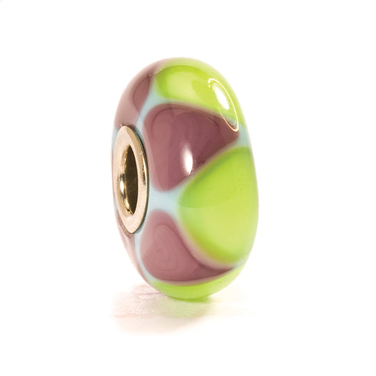 Green/Purple Triangles Bead by Trollbeads. Classic Beads.