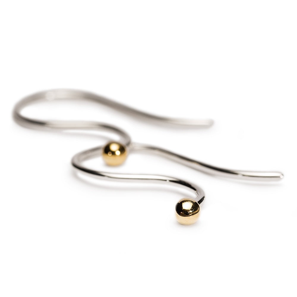 Earring Hooks, Silver/Gold by Trollbeads. Earring.