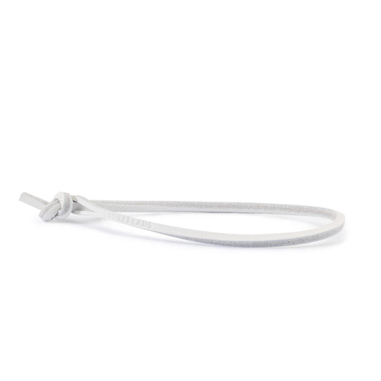 Single Leather Bracelet, White