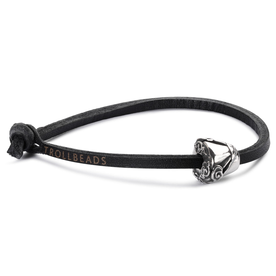 Single Leather Bracelet, Black by Trollbeads. Bracelet.