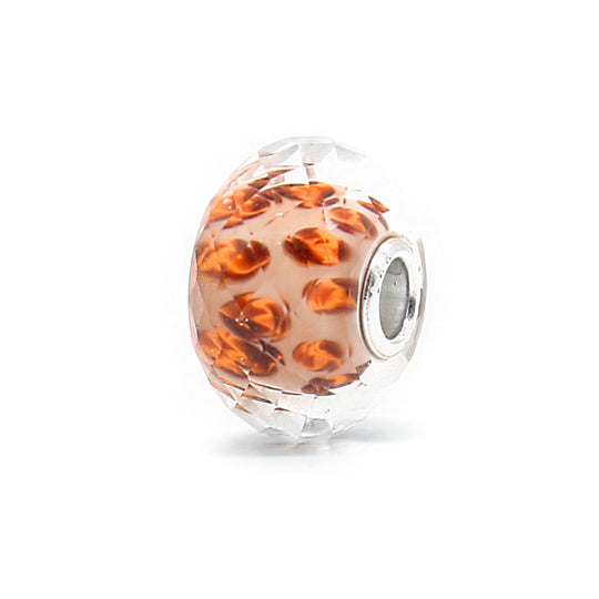 Leopard Spots Bead, Orange