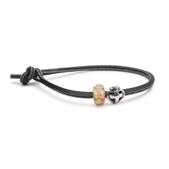 Single Leather Bracelet, Black