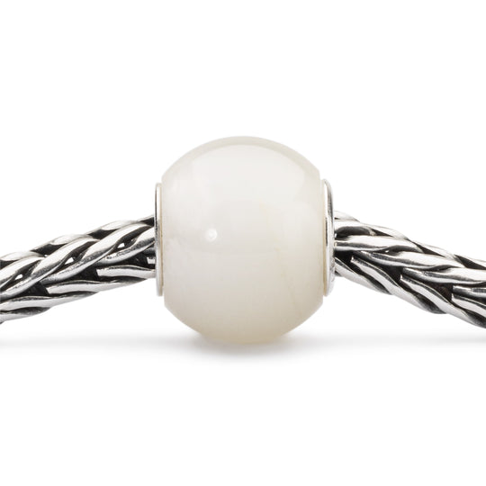 Round White Moonstone by Trollbeads. Classic Beads.